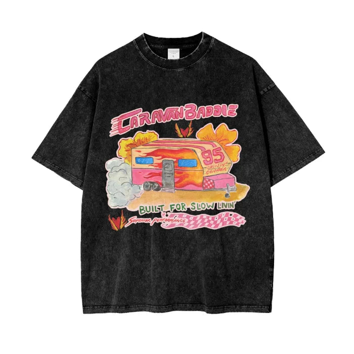 Caravan Baddie Oversized Tee - Black Tee Maku 