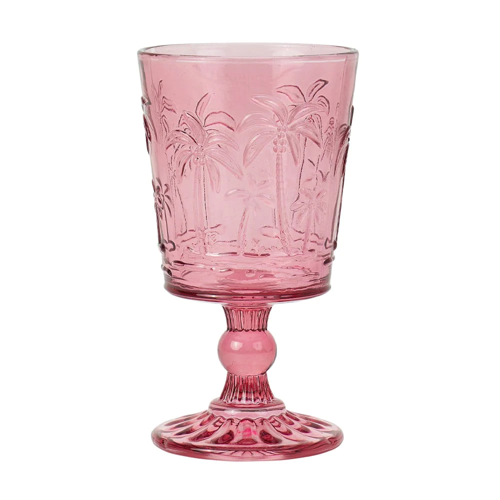 PALM GOBLET - PINK 4pc Annabel Trends 