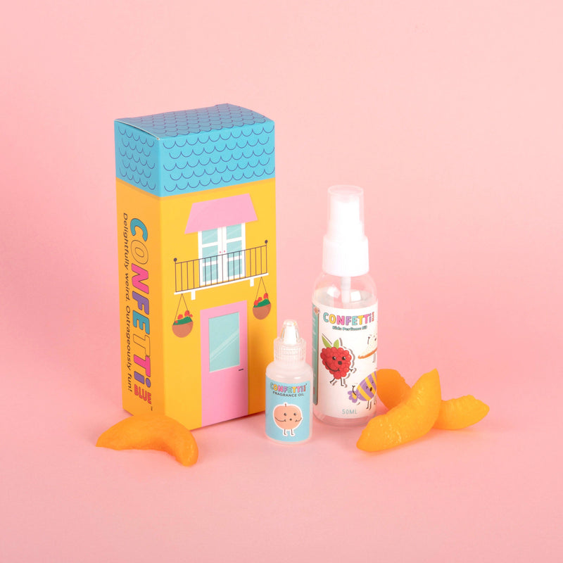 Sweet Peach Mini Perfume Making Kit Confetti Blue 