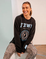 Get There Crew - Washed Black Jumper Foxwood 