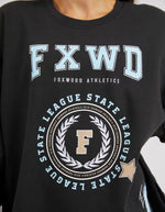 Get There Crew - Washed Black Jumper Foxwood 