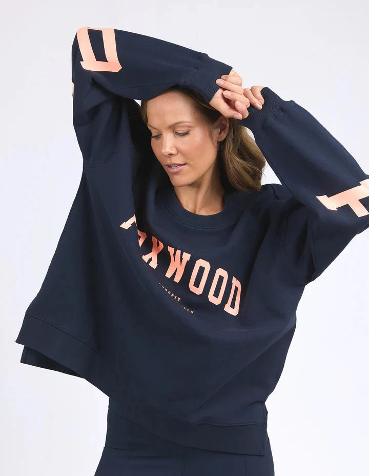Interval Crew Navy With Peach Jumper Foxwood 