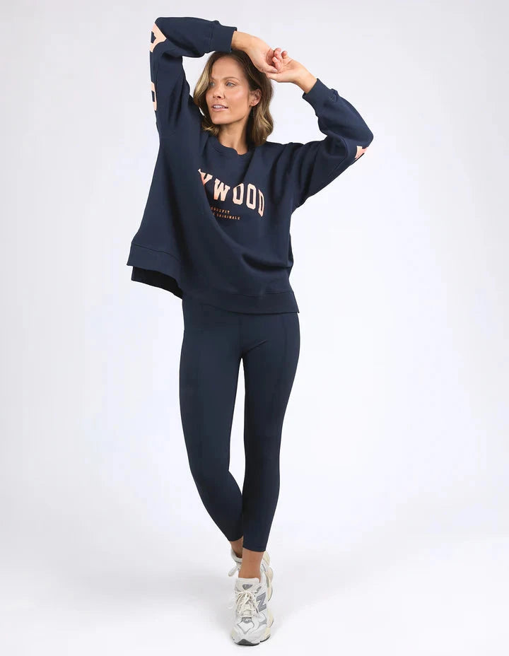 Interval Crew Navy With Peach Jumper Foxwood 