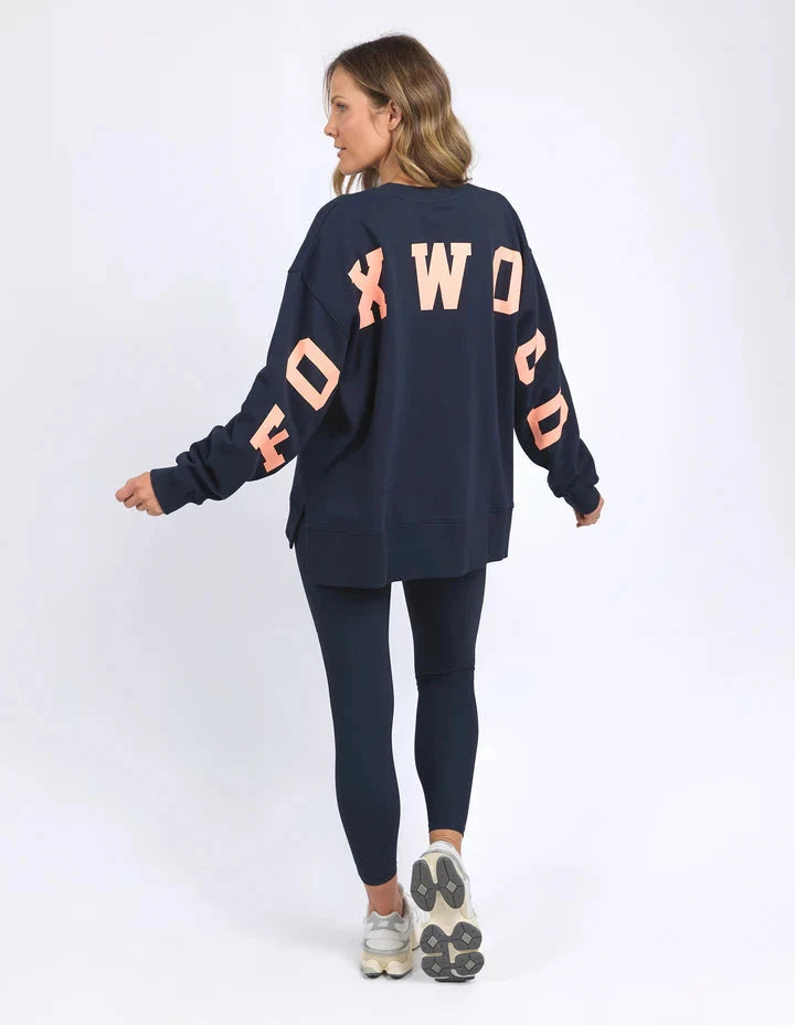 Interval Crew Navy With Peach Jumper Foxwood 
