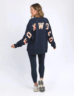 Interval Crew Navy With Peach Jumper Foxwood 