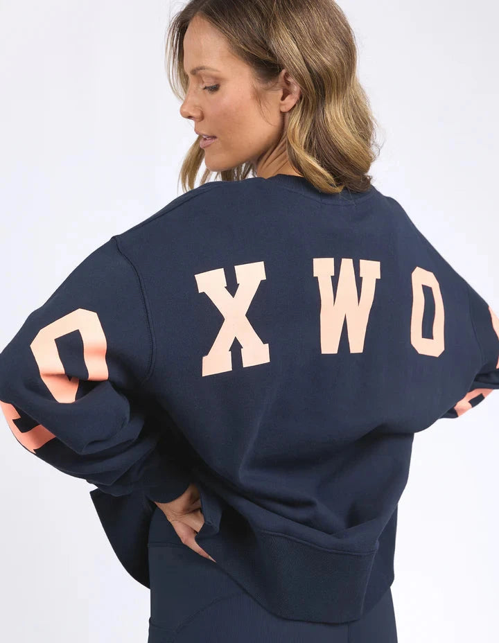 Interval Crew Navy With Peach Jumper Foxwood 