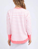 Simplified Stripe Crew - Neon Pink Jumper Foxwood 
