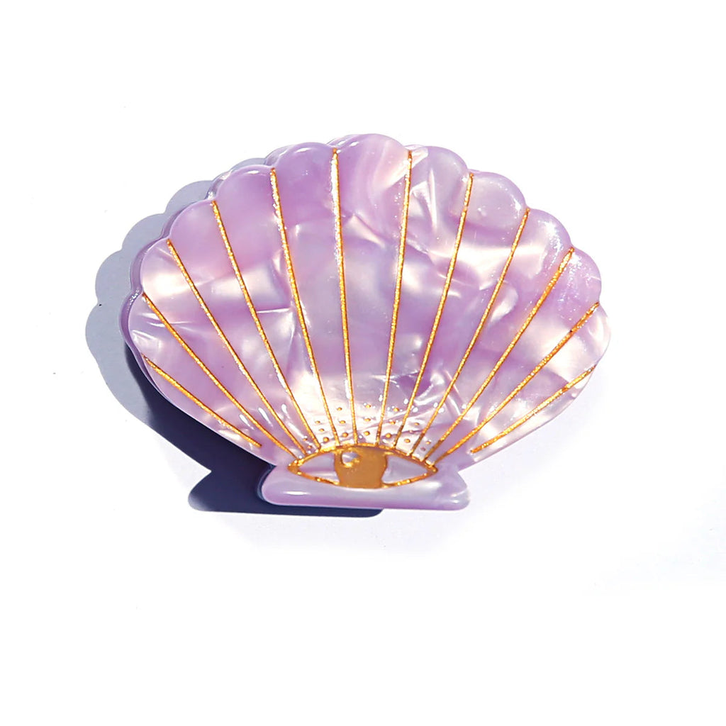 Lilac Pearl Shell Clip Hair Accessories Kingston Jewelry 