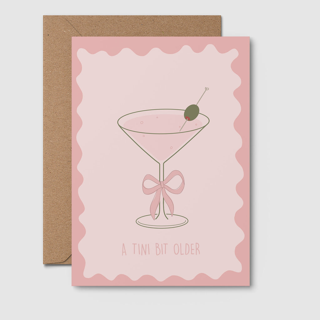A Tini Bit Older Wavy Pink | BIRTHDAY CARD From Rosalie 