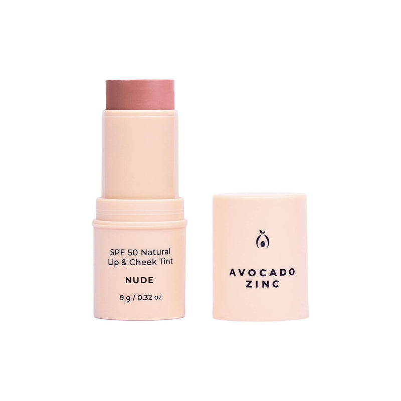 SPF 50 Natural Lip & Cheek Tint - Nude Avocado Zinc 