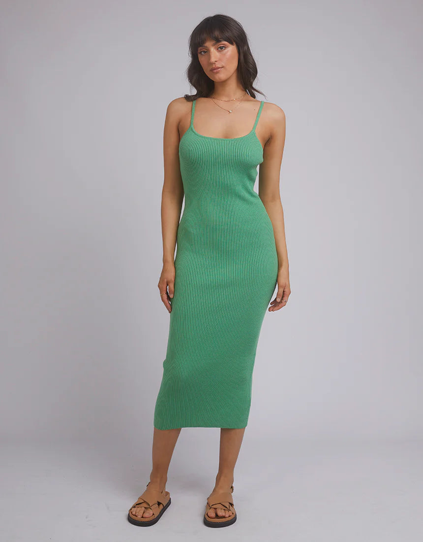 Greta Knit Midi Dress - Light Green Dress All About Eve 