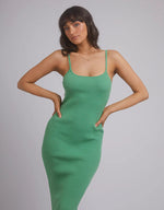 Greta Knit Midi Dress - Light Green Dress All About Eve 