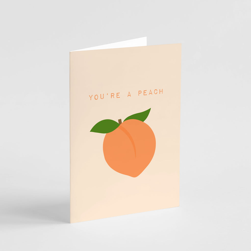 You're a Peach Card - Thank You, Friendship Greeting Card Popsy Press 