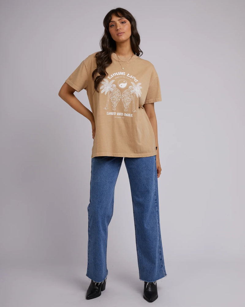 Living Life Standard Tee - Oatmeal Tee All About Eve 