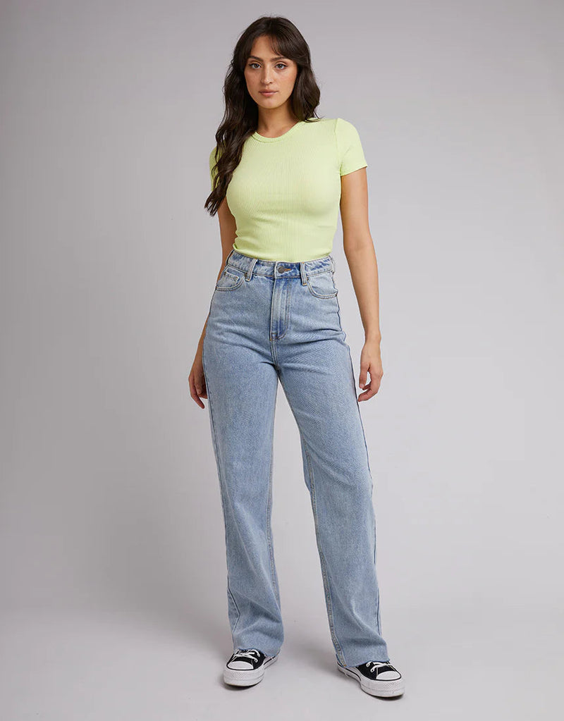 Eve Rib Baby Tee - Green Tshirt All About Eve 