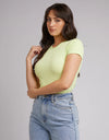 Eve Rib Baby Tee - Green Tshirt All About Eve 