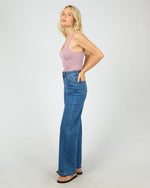 Washed Rib Lace Tank - Quartz Pink Tee All About Eve 