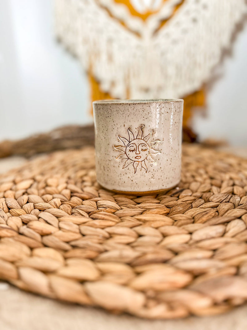 Ceramic Mug - Sun: Without handle Wolf and Clay Pty Ltd 