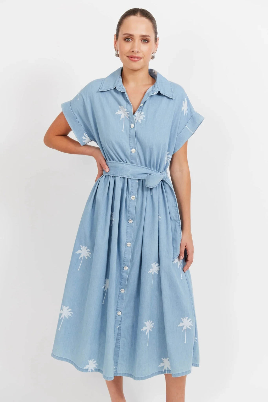 Montego Denim Shirt Dress - Safira Dress Haven 