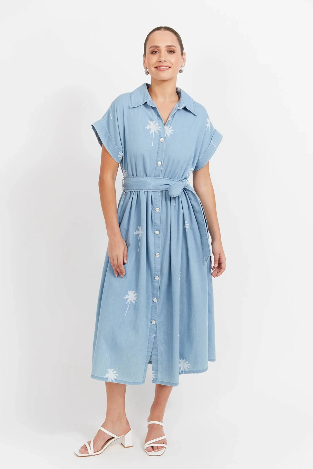 Montego Denim Shirt Dress - Safira Dress Haven 