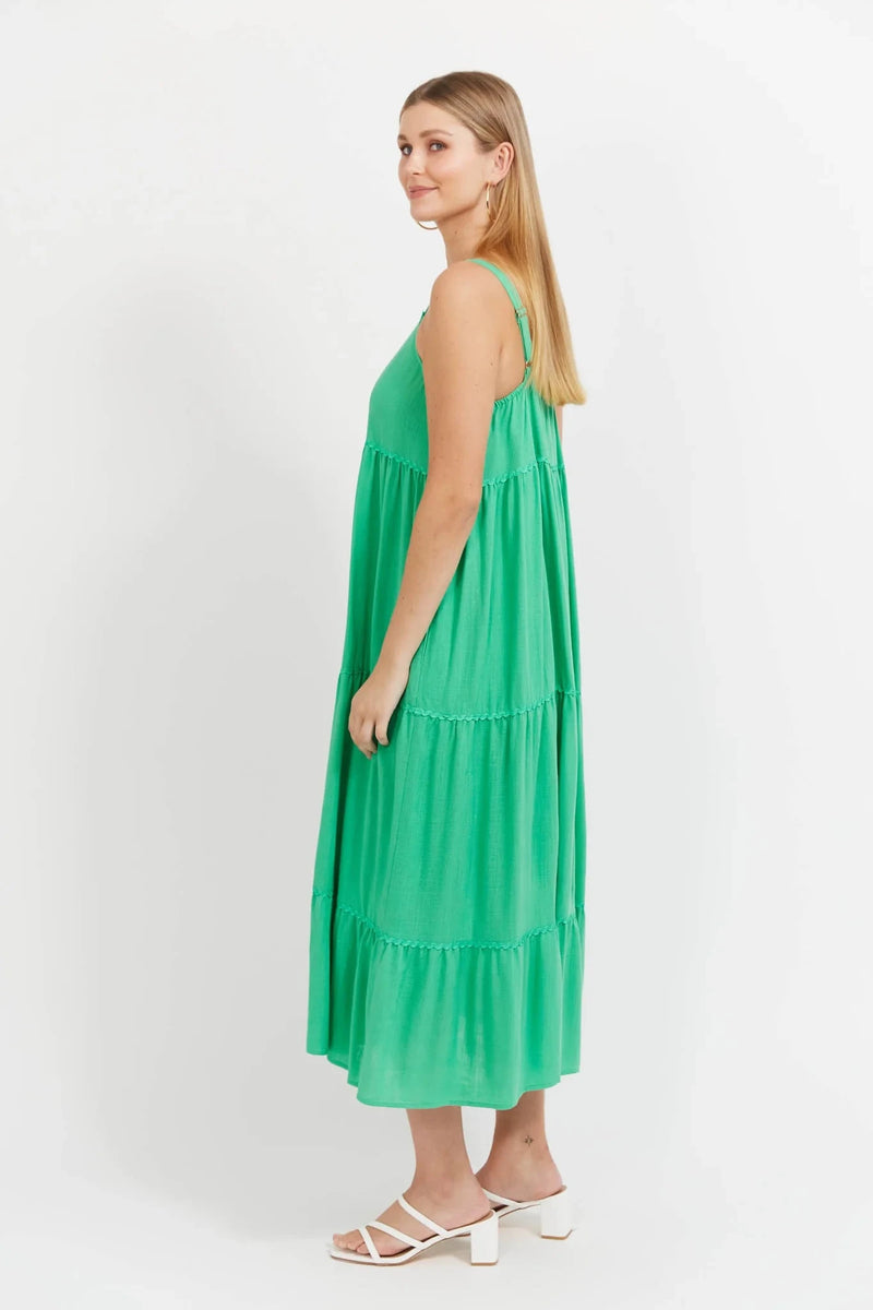 Haiti Tank Maxi Dress - Green Dress Haven 