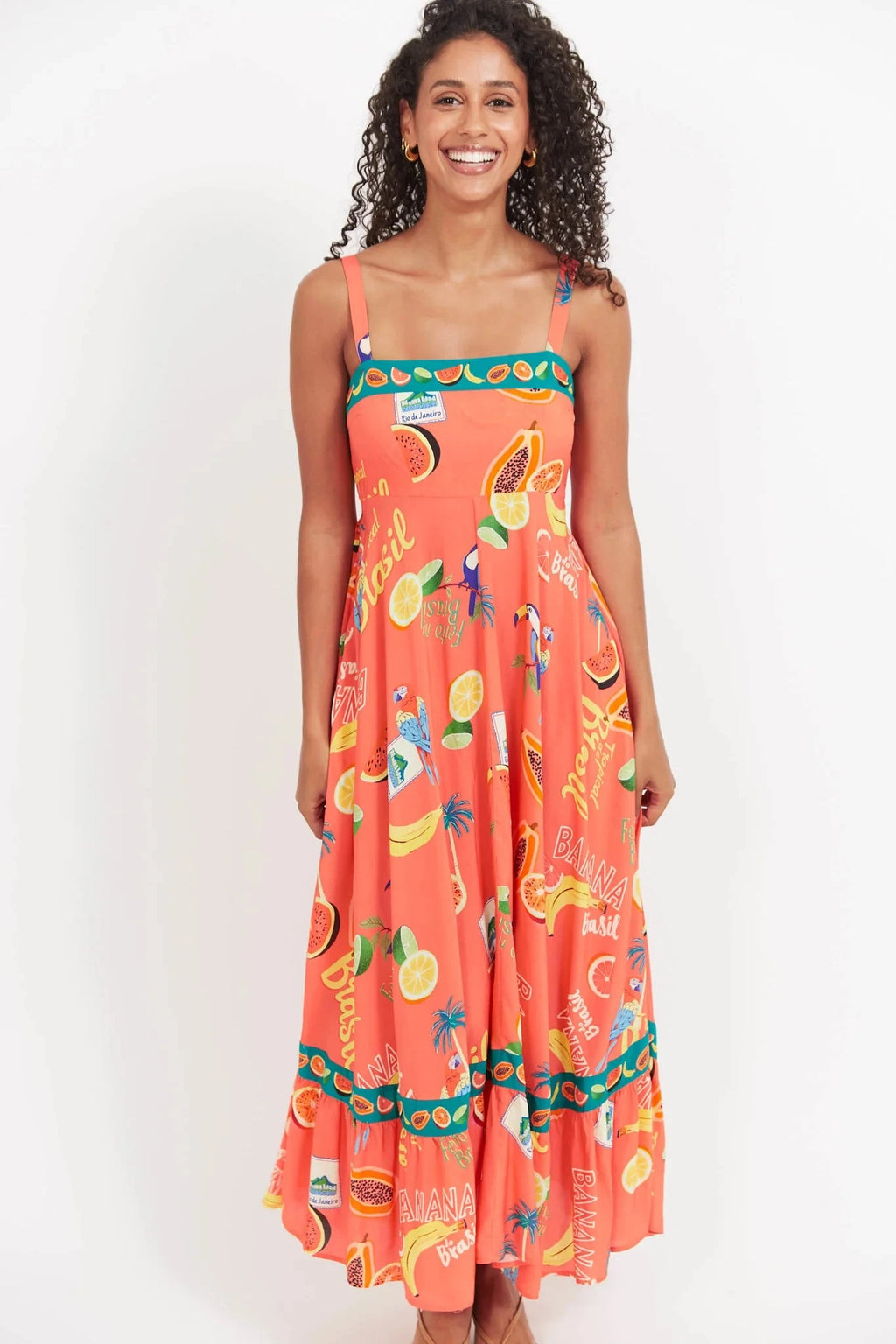 Cabana Tank Maxi Dress - Brasil Coral Dress Haven 