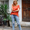 Jane Scoop Top - Rust Shirts & Tops Boho Australia 