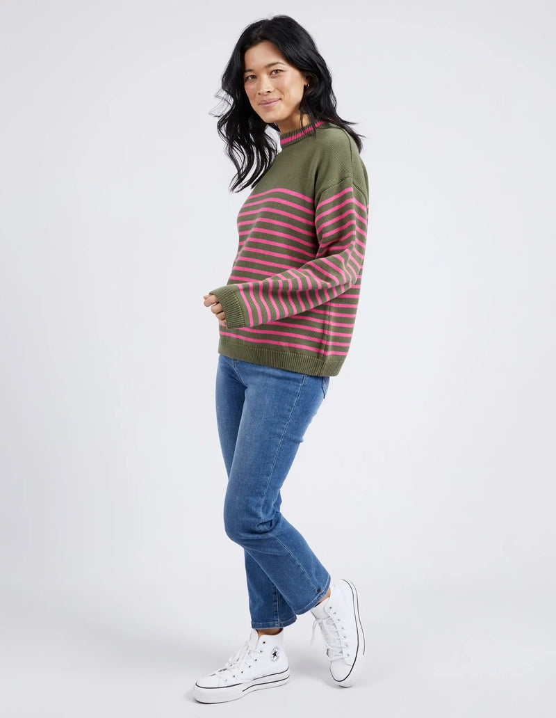 Penny Stripe Knit - Clover Jacket Elm 