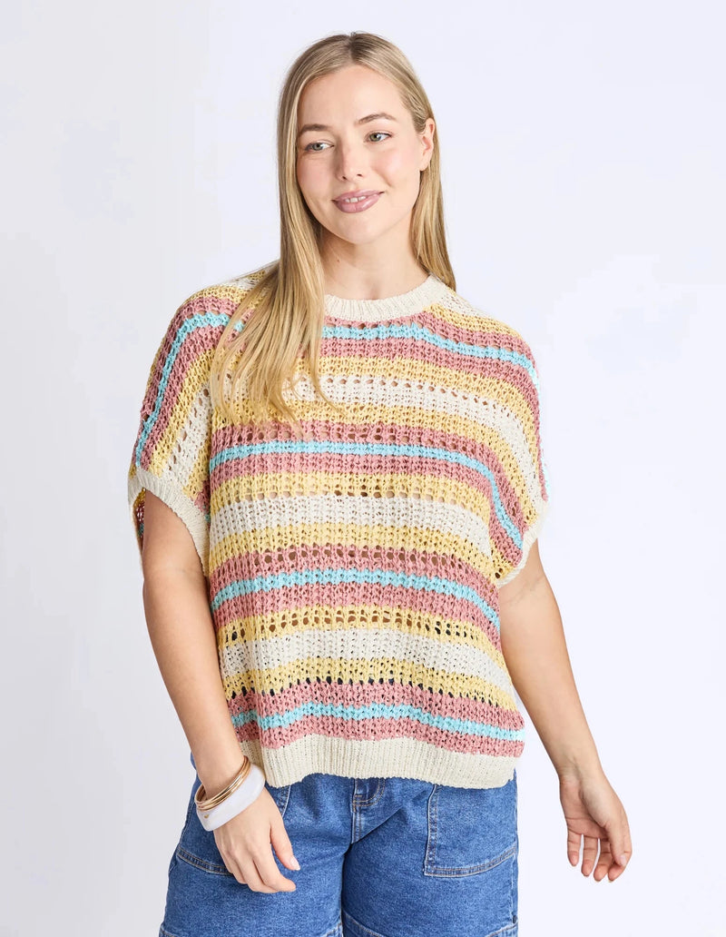 Striped Knit Top Shirt Elm 
