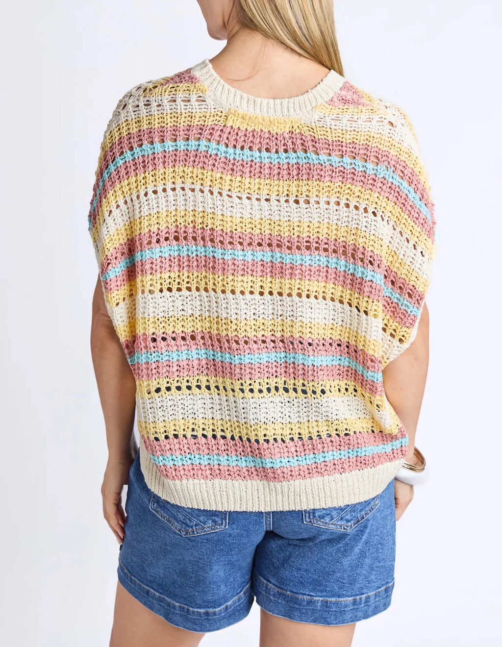 Striped Knit Top Shirt Elm 