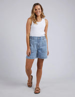 Atlas Denim Short Mid Blue Wash Short Elm 