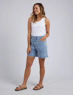 Atlas Denim Short Mid Blue Wash Short Elm 