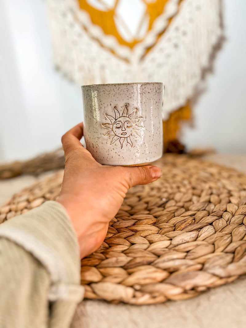 Ceramic Mug - Sun: Without handle Wolf and Clay Pty Ltd 