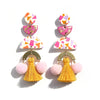 Mustard Pom Pom Earrings Jewelry Kingston Jewelry 