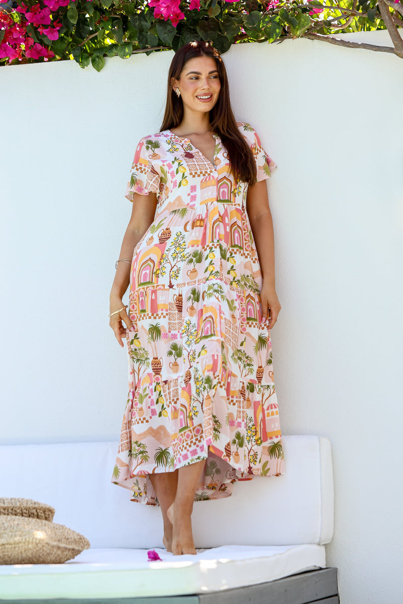 Morocco Tiered Maxi Dress Dress Miracle 