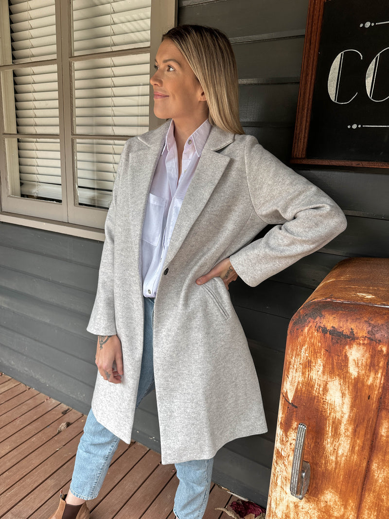 Annie Coat - Grey Coat Boho Australia 