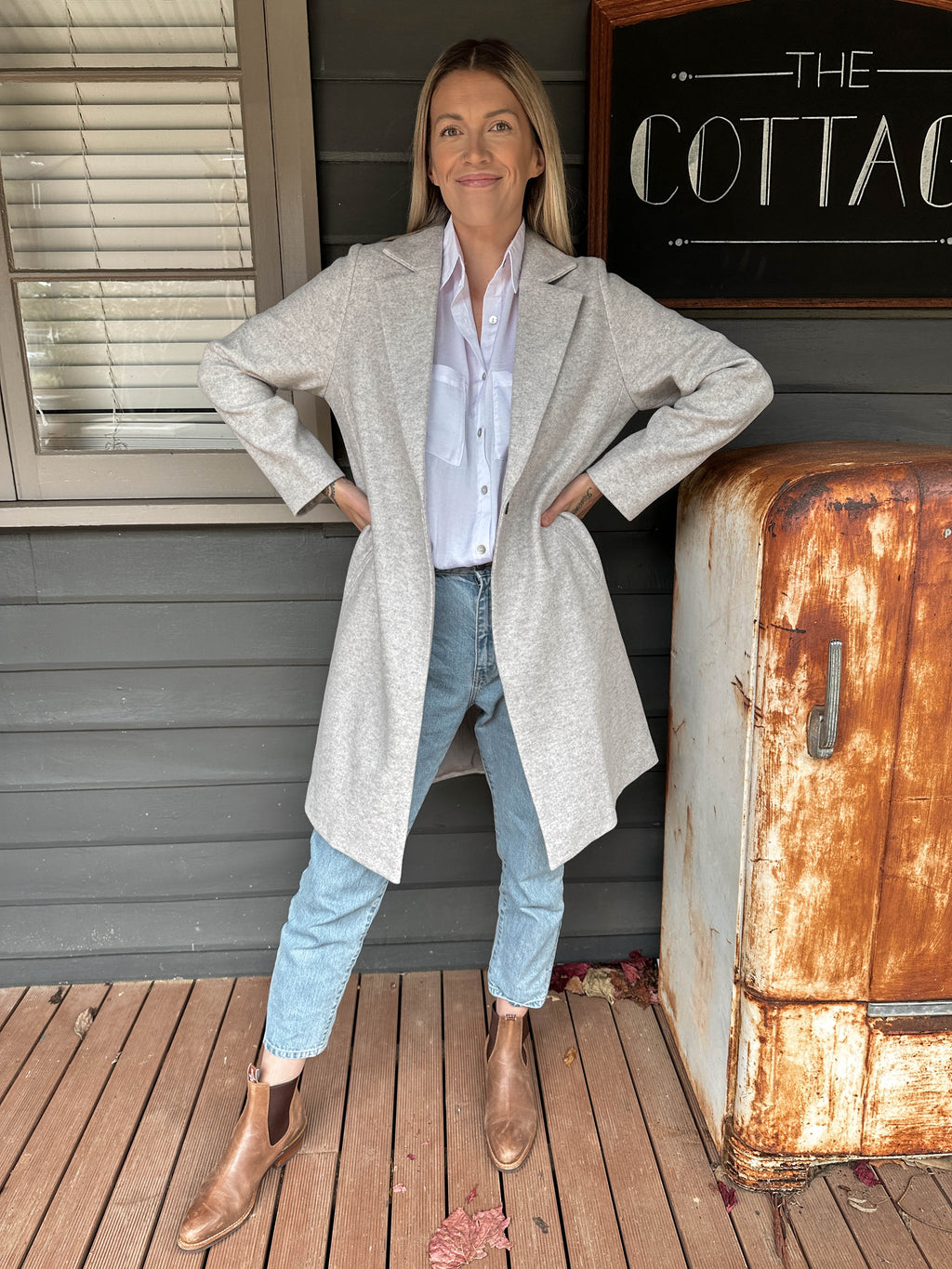 Annie Coat - Grey Coat Boho Australia 
