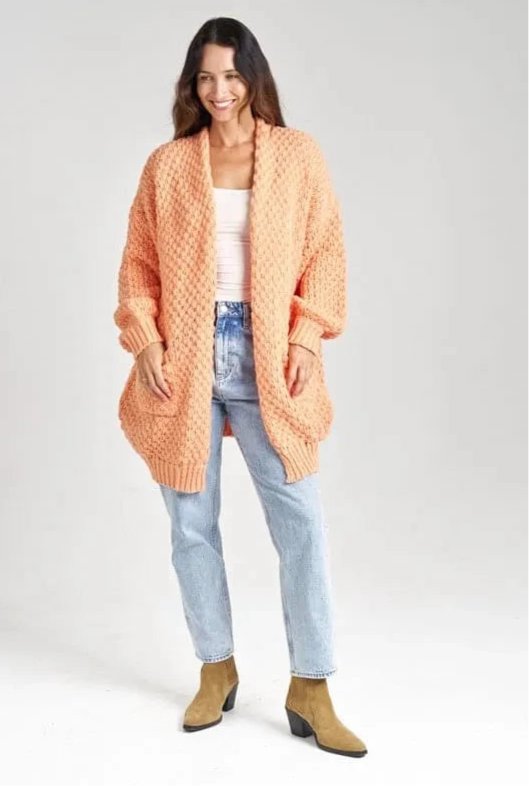 Makaila Cardigan - Peach Cardigan HQ 