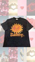 Balmy Acid Wash Oversize - Black Tee Maku 