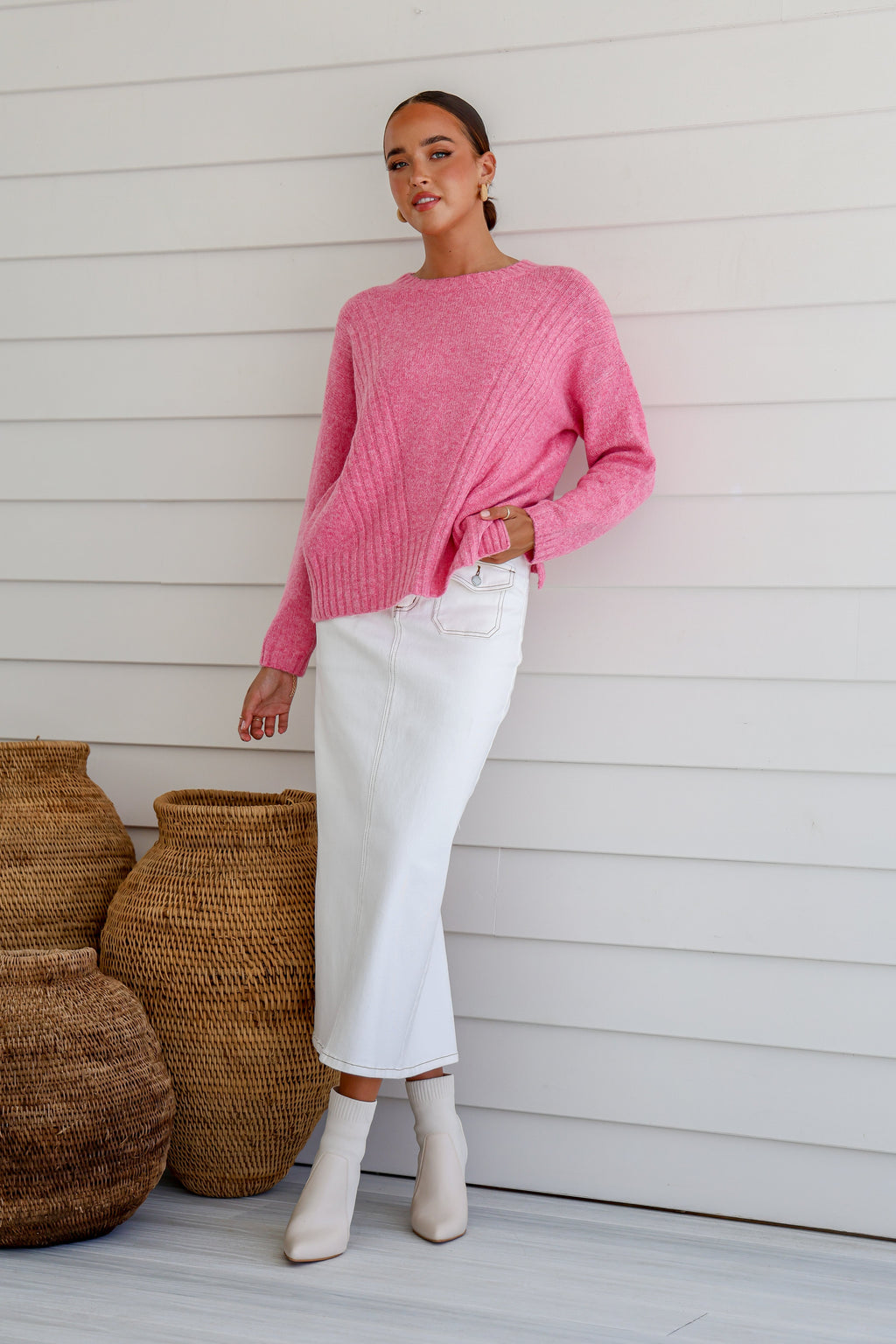 Tully Knit Jumper - Pink Knit Miracle 