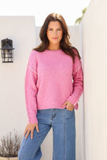Milly Slouch Stitch Knit - Pink Knit Miracle 