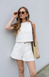 Tanner Contrast Stitch Top Paper Heart 