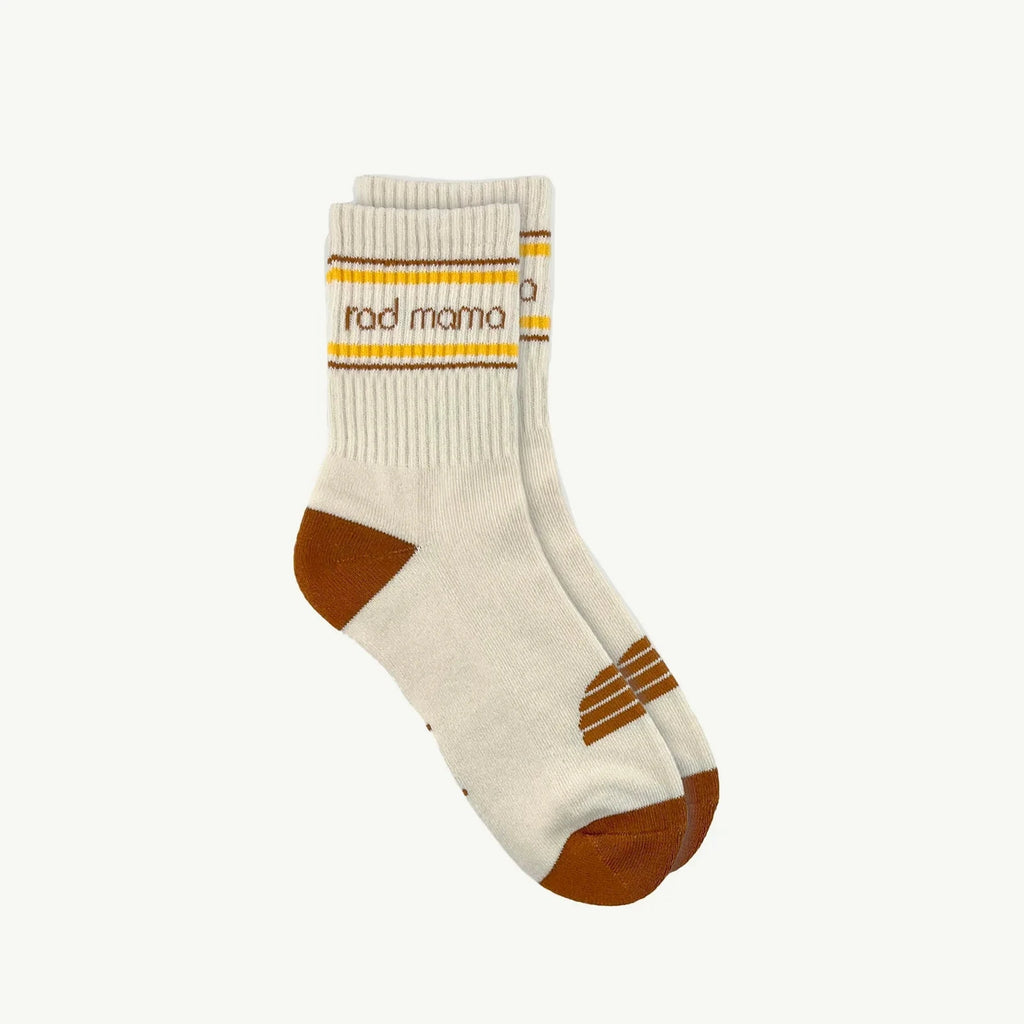 Rad Mama Organic Cotton Crew Sock Single - Natural Socks Banabae 