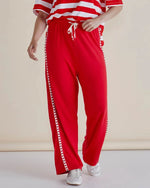 Evelyn Wide Leg Jogger - Red Pants Betty Basics 