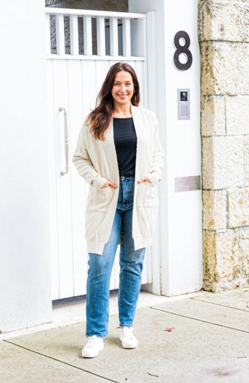 Hodge Cardigan - Ivory Cardigan Boho Australia 