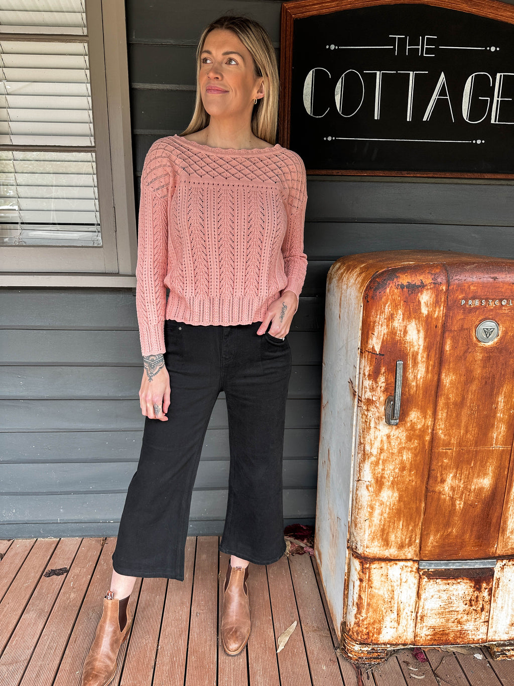 Bella Knit - Peach Shirts & Tops Iris Maxi 