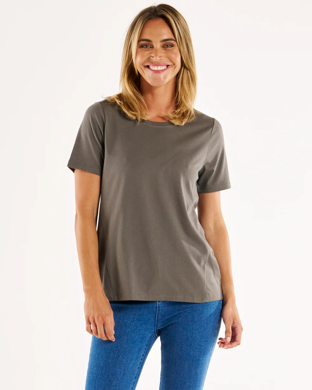 Hamilton Tee - Ash Green Shirts & Tops Betty Basics 