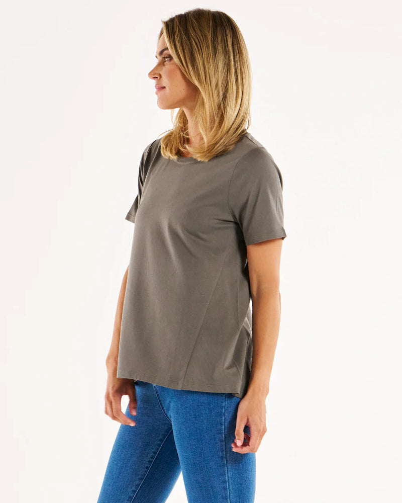 Hamilton Tee - Ash Green Shirts & Tops Betty Basics 