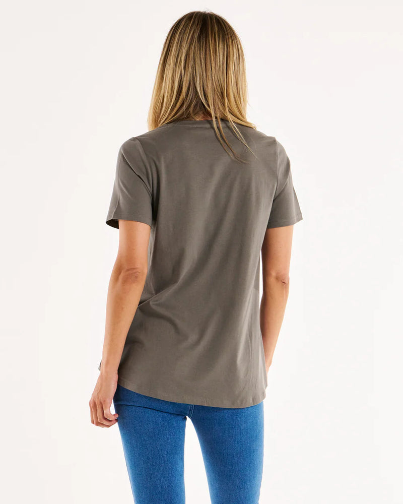 Hamilton Tee - Ash Green Shirts & Tops Betty Basics 