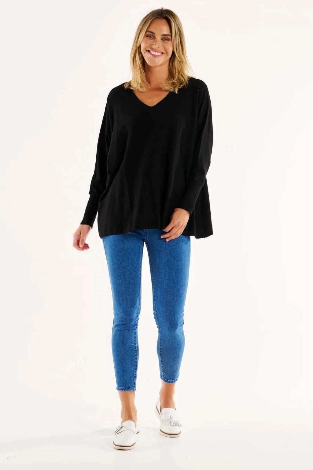 Destiny Knit Jumper - Black Jumper Betty Basics 